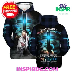 -Christian Jesus Lion Cross All Over Print 3D Hoodies