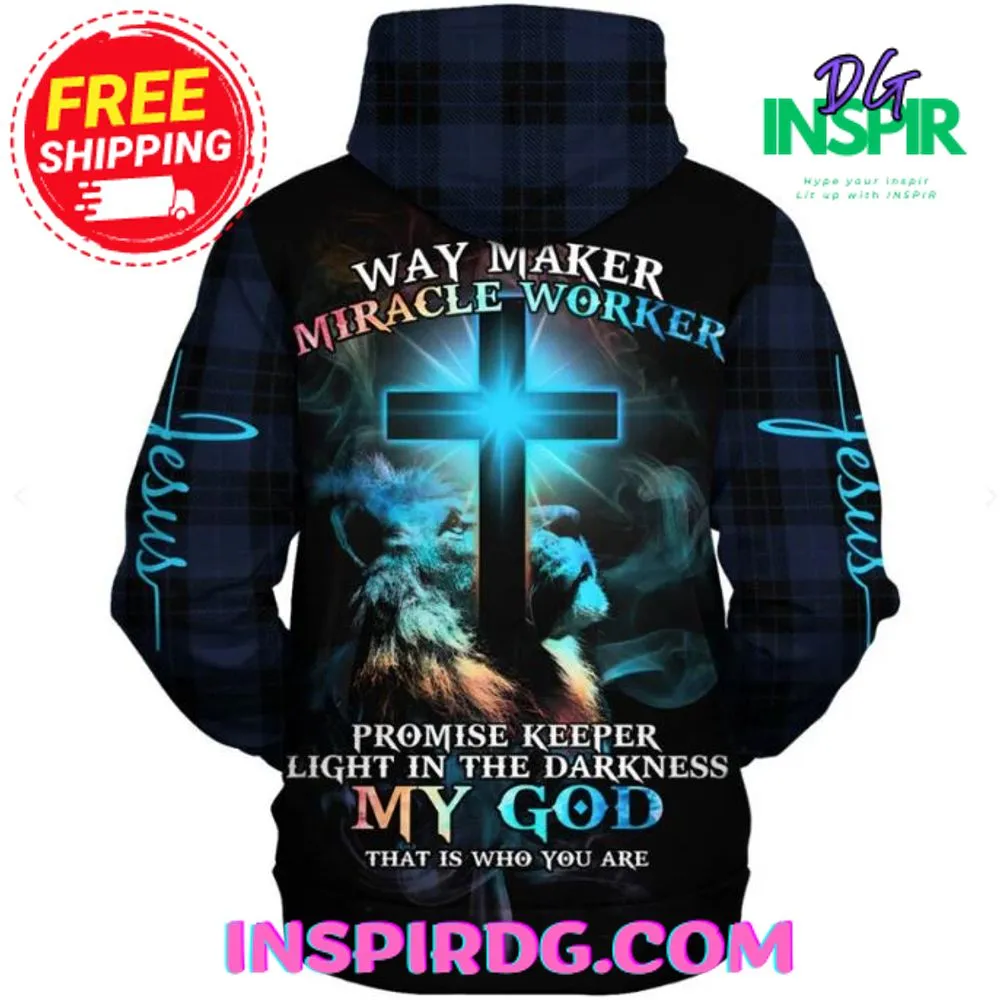 -Christian Jesus Lion Cross All Over Print 3D Hoodies