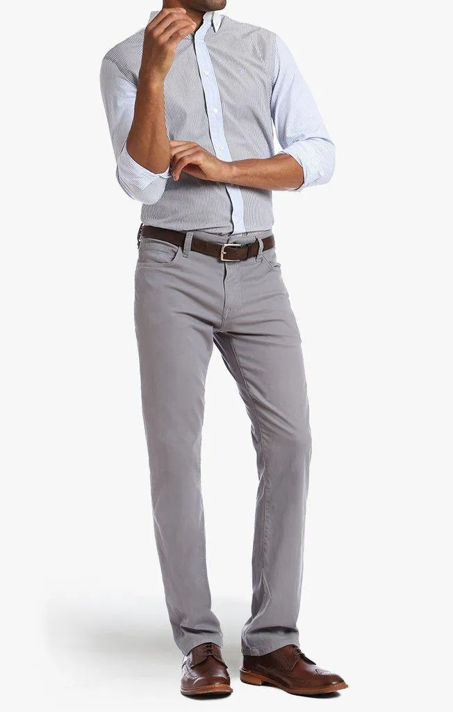 34 Heritage Courage Straight Leg Pants in Grey Fine Twill