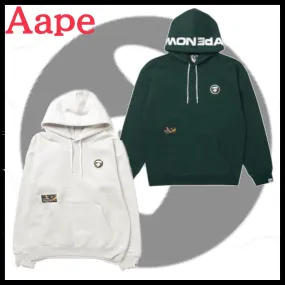 A BATHING APE  |Pullovers Street Style Long Sleeves Plain Cotton Logo