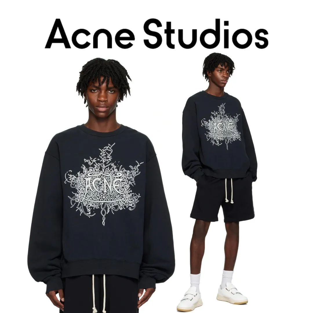 Acne Studios  |Pullovers Unisex Street Style Long Sleeves Cotton Oversized