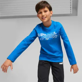 Active Sports Long Sleeve Tee - Boys 8-16 years | Racing Blue | PUMA Shoes | PUMA 