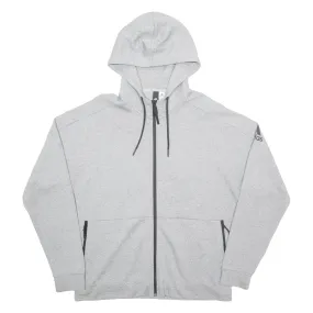 ADIDAS Mens Grey Hoodie Full Zip XL