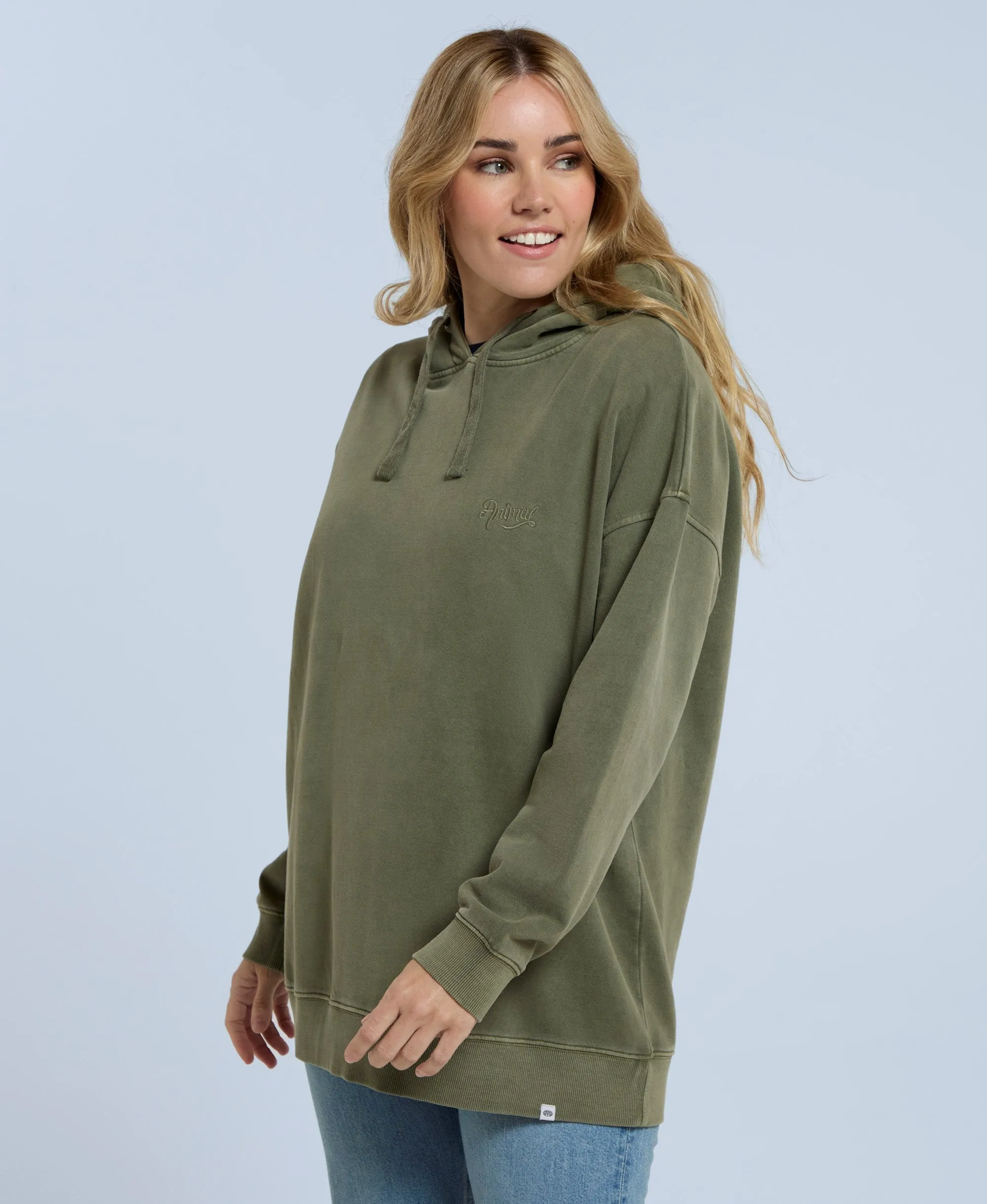 Amber Womens Relaxed Hoodie - Khaki