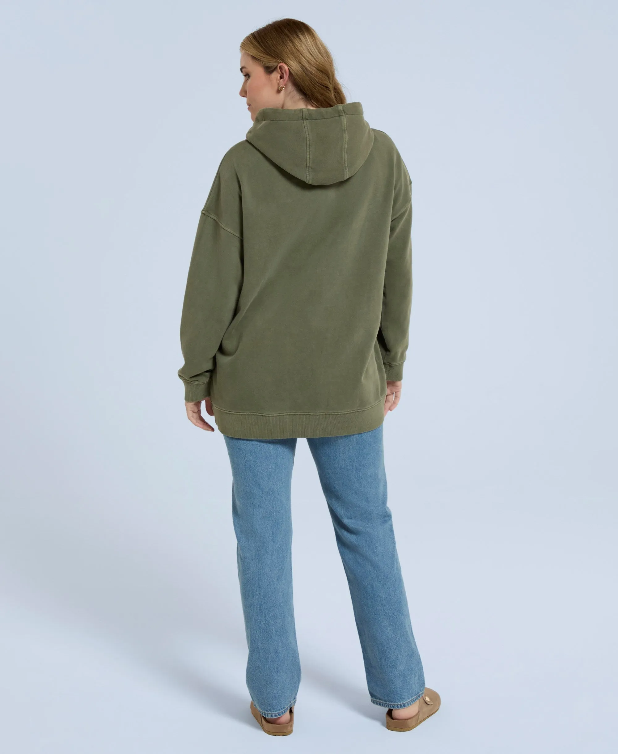 Amber Womens Relaxed Hoodie - Khaki