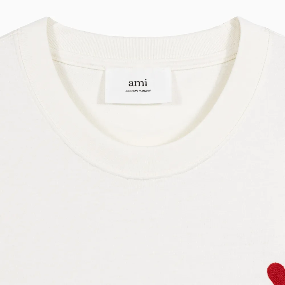 AMI PARIS  |Crew Neck Pullovers Unisex Street Style Short Sleeves Logo