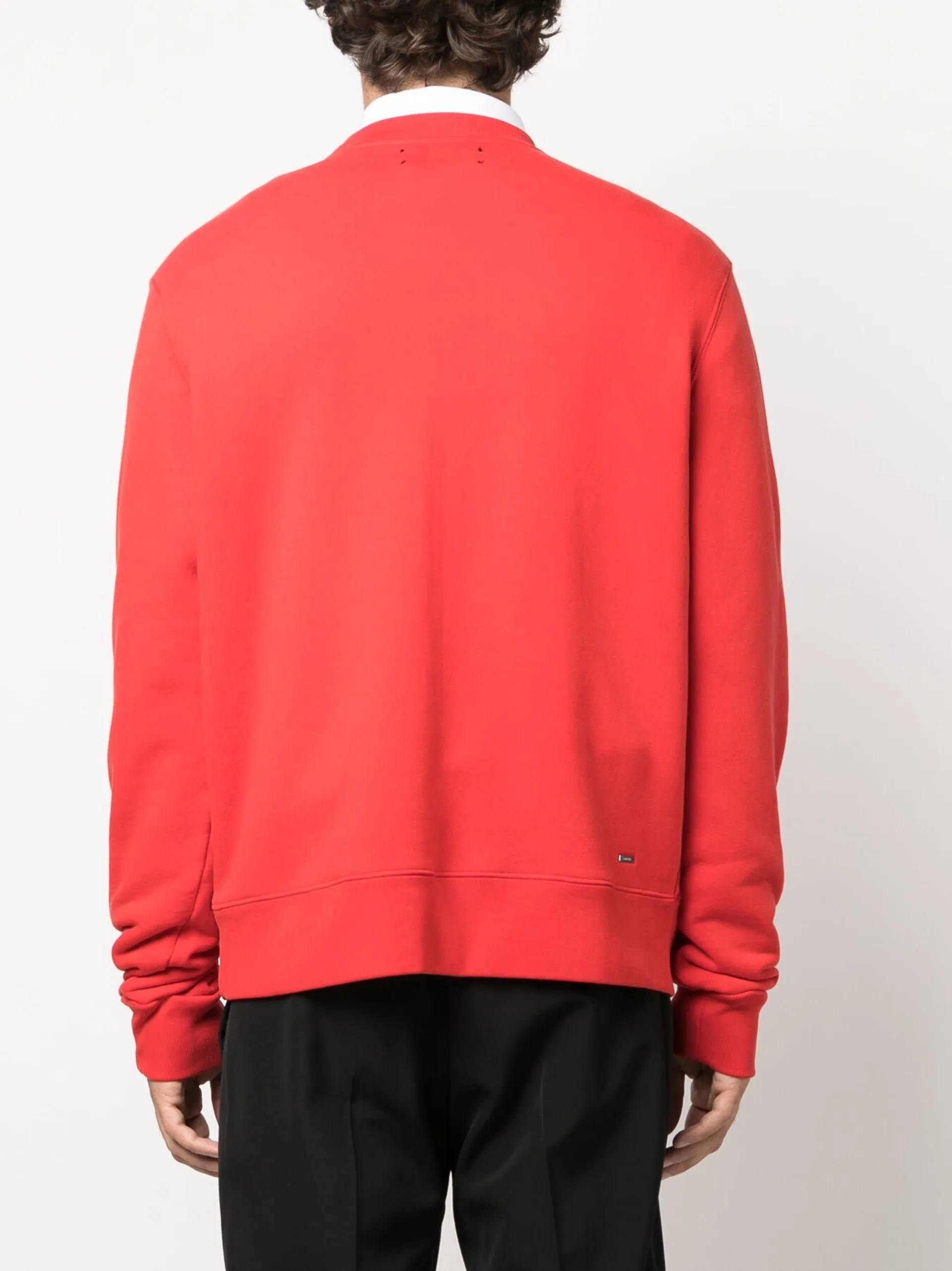 AMIRI  |Crew Neck Pullovers Street Style Bi-color Long Sleeves Plain