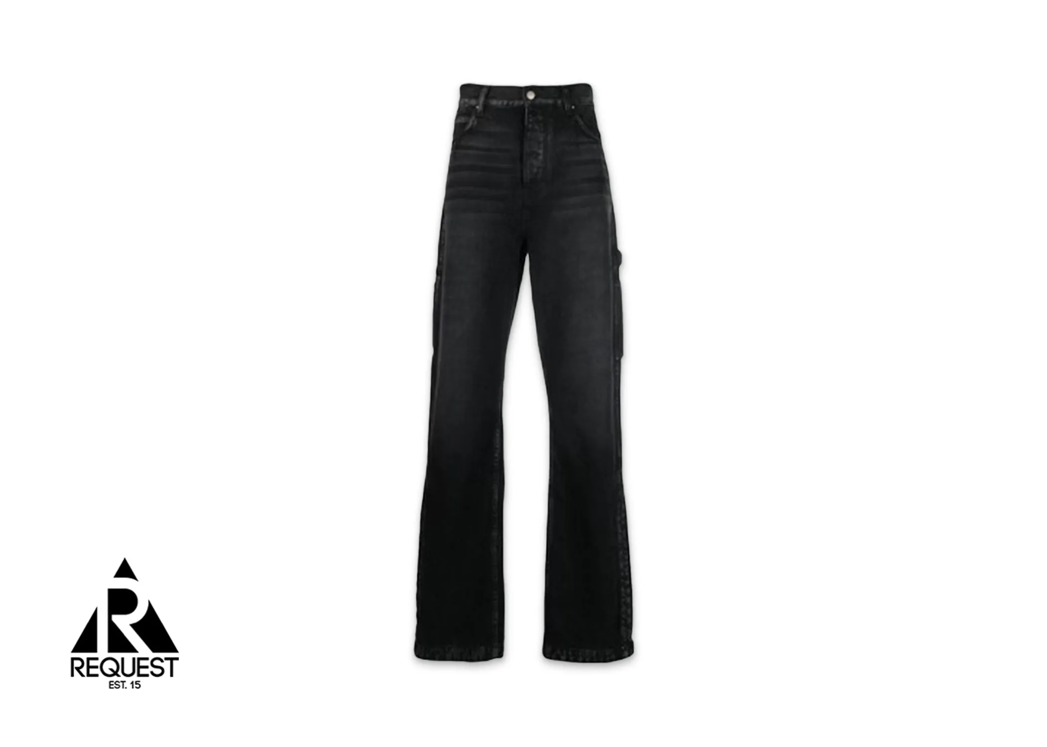 Amiri Stack Workman Straight-Leg Jeans Black