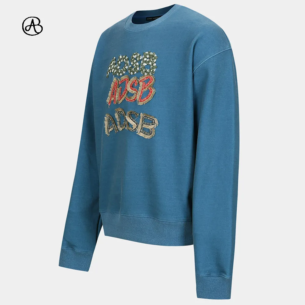 ANDERSSON BELL  |Crew Neck Monogram Unisex Street Style Long Sleeves Cotton