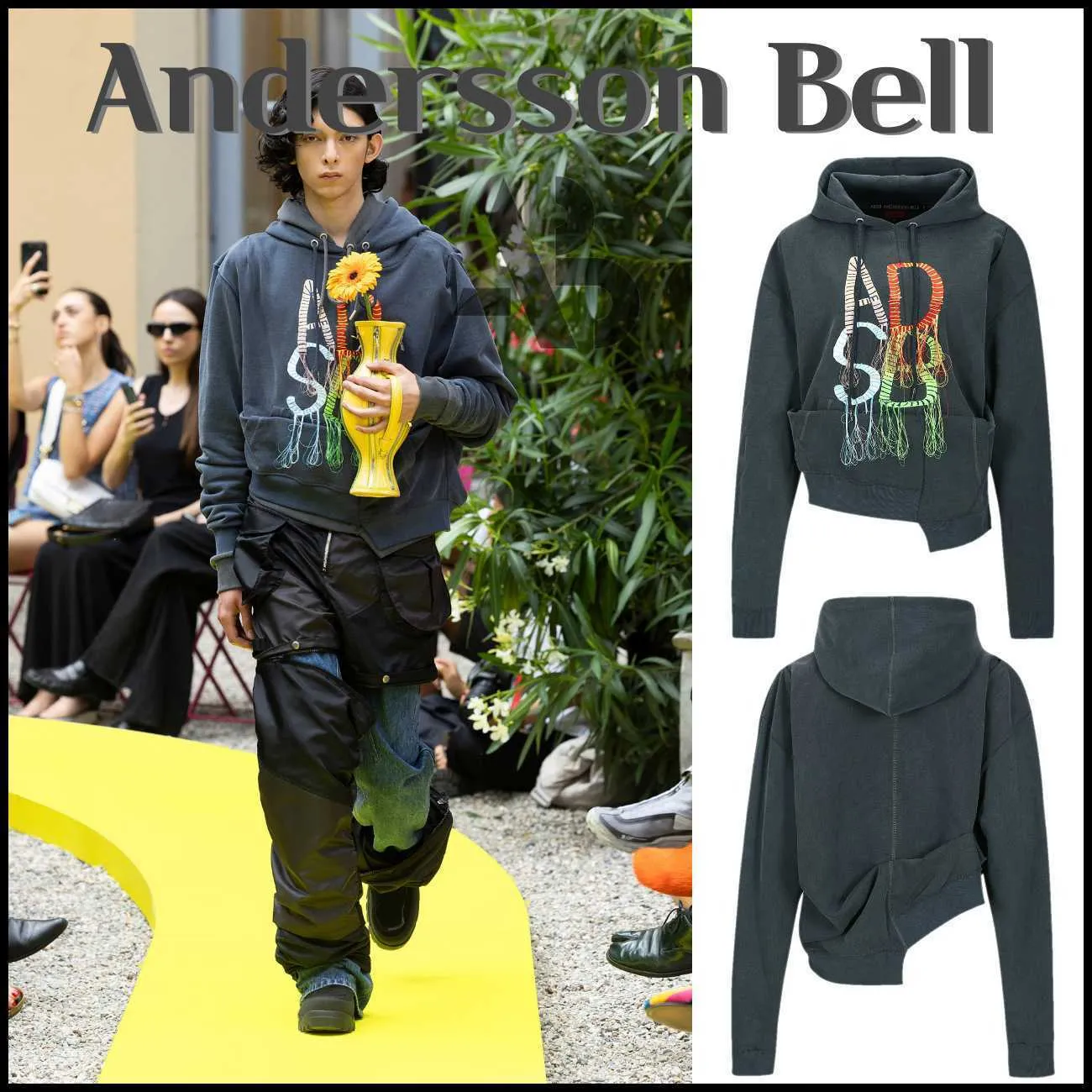 ANDERSSON BELL  |Pullovers Unisex Street Style Long Sleeves Cotton Oversized