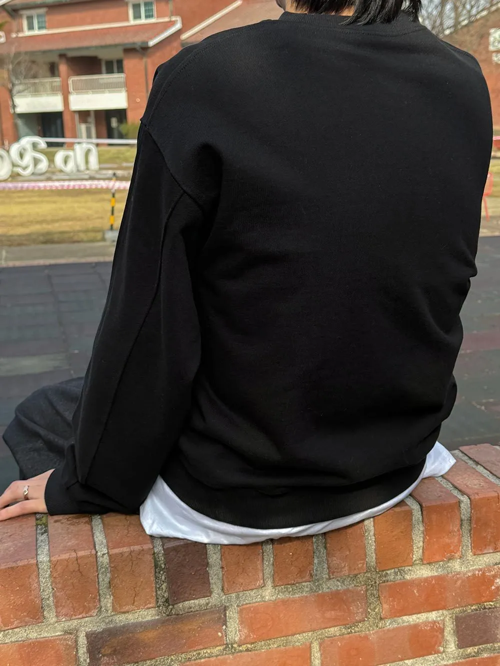 ASCLO  |Crew Neck Pullovers Unisex Sweat Street Style Long Sleeves