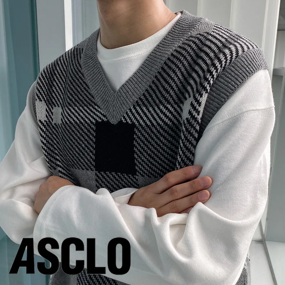 ASCLO  |Pullovers Other Plaid Patterns Unisex Street Style Oversized