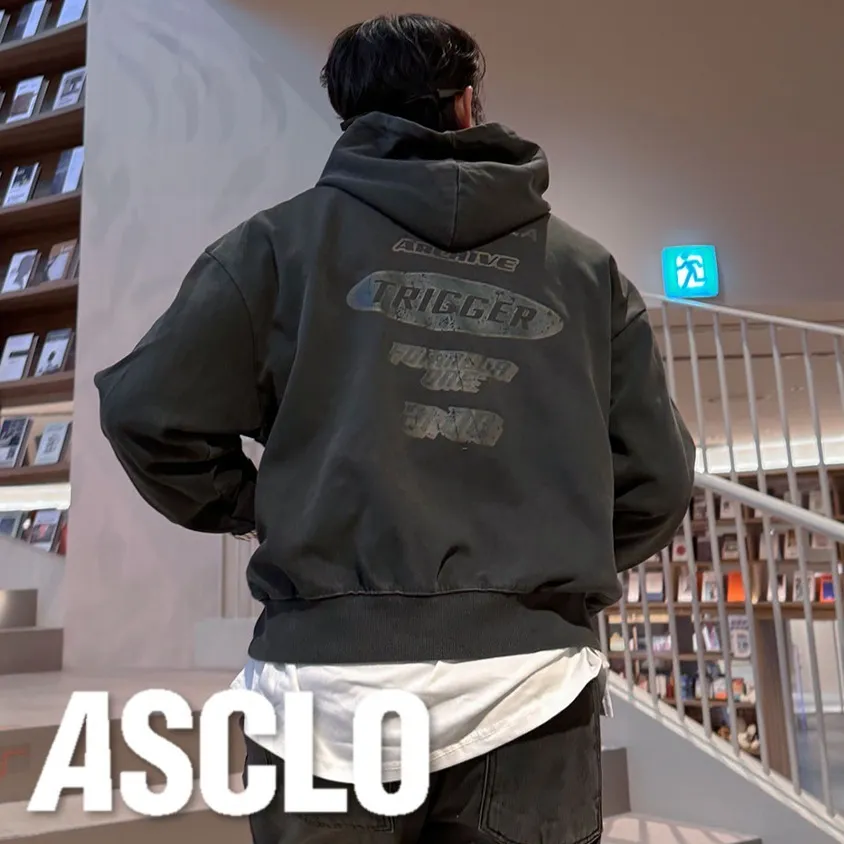 ASCLO  |Pullovers Unisex Sweat Street Style Long Sleeves Cotton