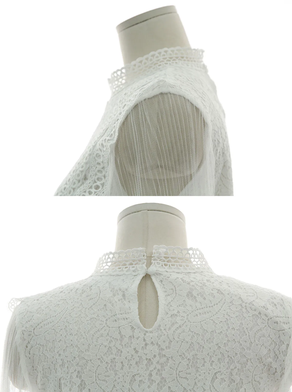 BADDIARY  |Casual Style Long Sleeves Party Style Lace Office Style