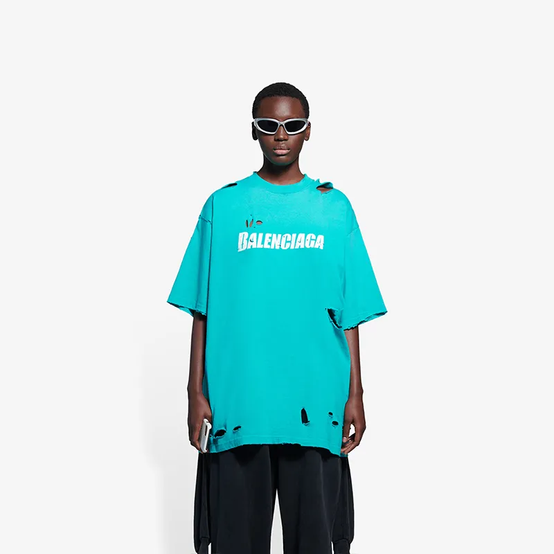 BALENCIAGA  |Crew Neck Pullovers Street Style Cotton Short Sleeves