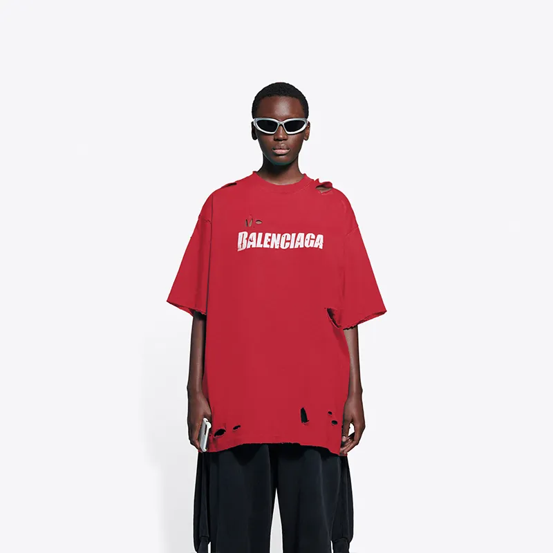 BALENCIAGA  |Crew Neck Pullovers Street Style Cotton Short Sleeves