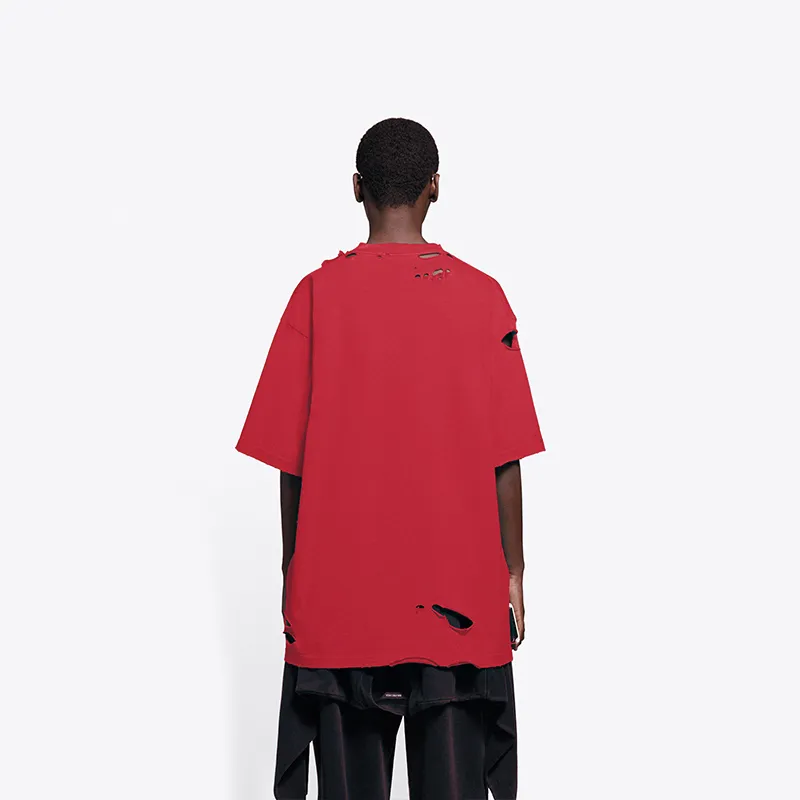 BALENCIAGA  |Crew Neck Pullovers Street Style Cotton Short Sleeves