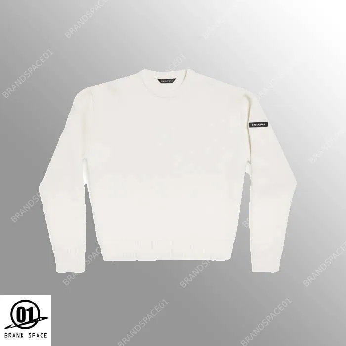 BALENCIAGA  |Pullovers Unisex Wool Street Style Long Sleeves Plain