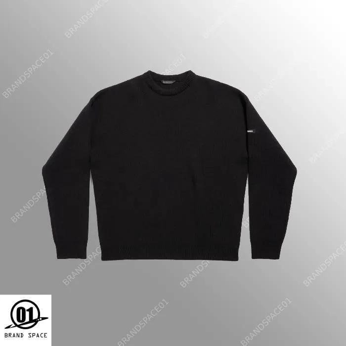 BALENCIAGA  |Pullovers Unisex Wool Street Style Long Sleeves Plain