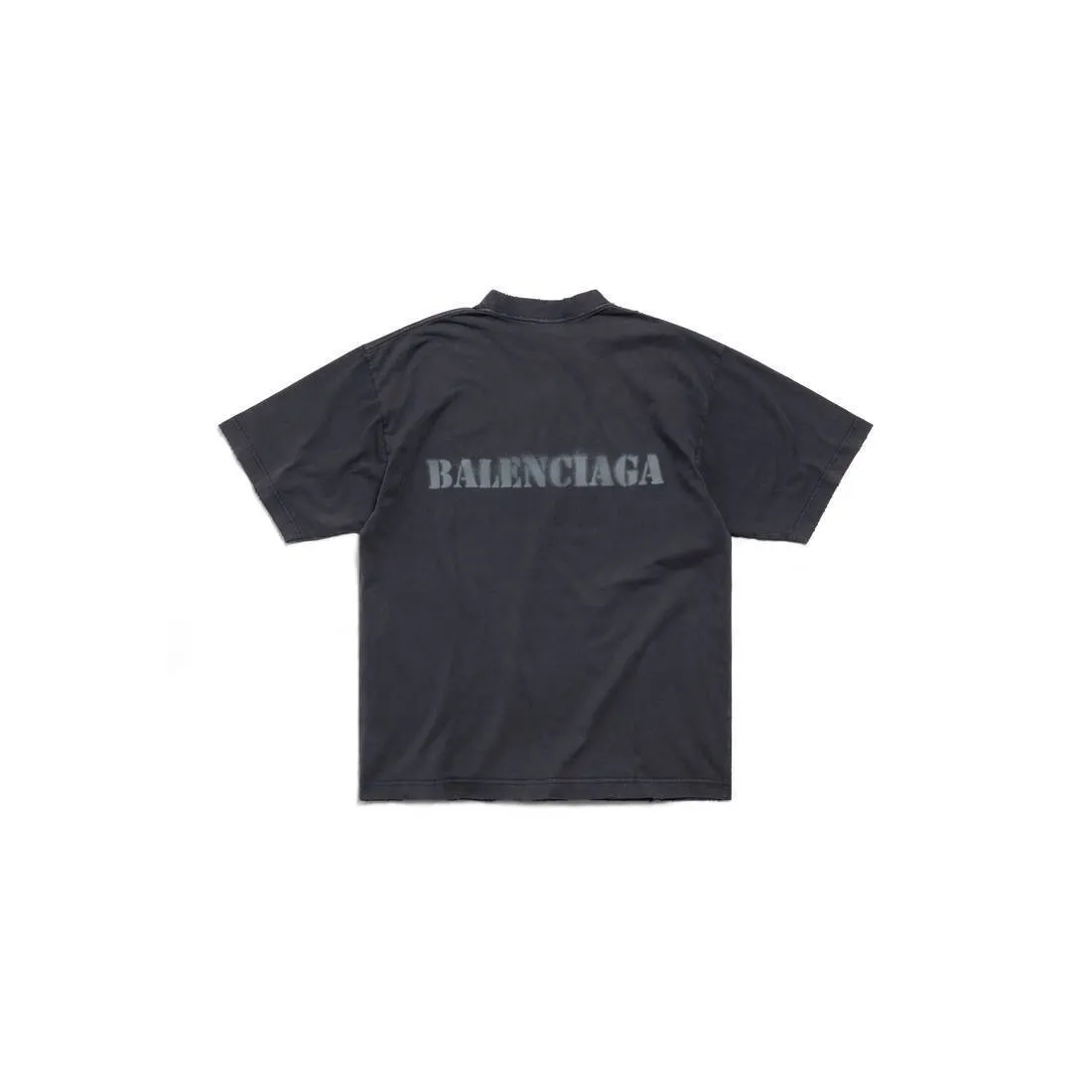 BALENCIAGA  |Stencil Type T-shirt Medium Fit in Black