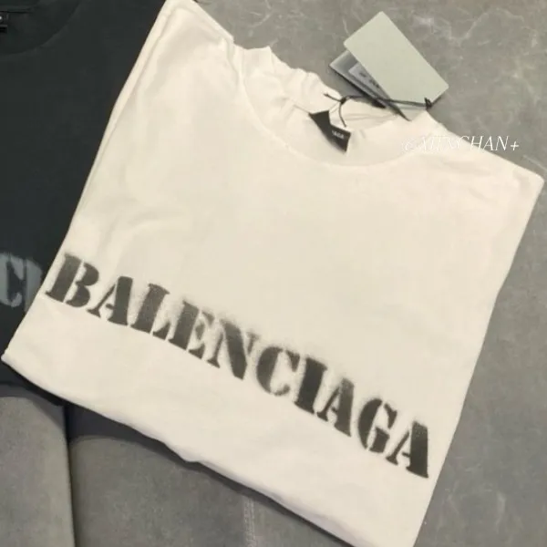 BALENCIAGA  |Stencil Type T-shirt Medium Fit in Black