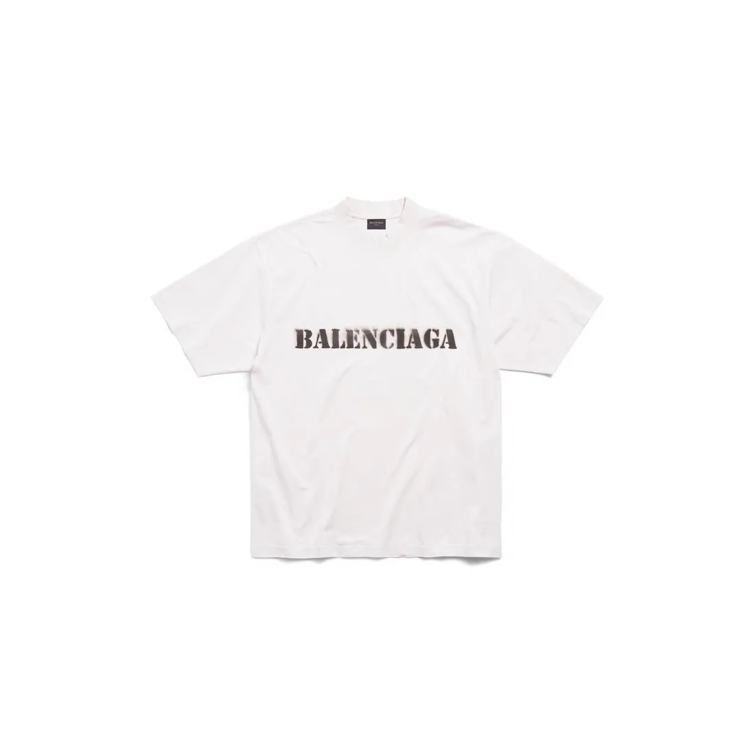 BALENCIAGA  |Stencil Type T-shirt Medium Fit in Black