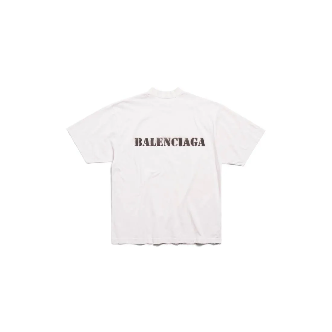 BALENCIAGA  |Stencil Type T-shirt Medium Fit in Black