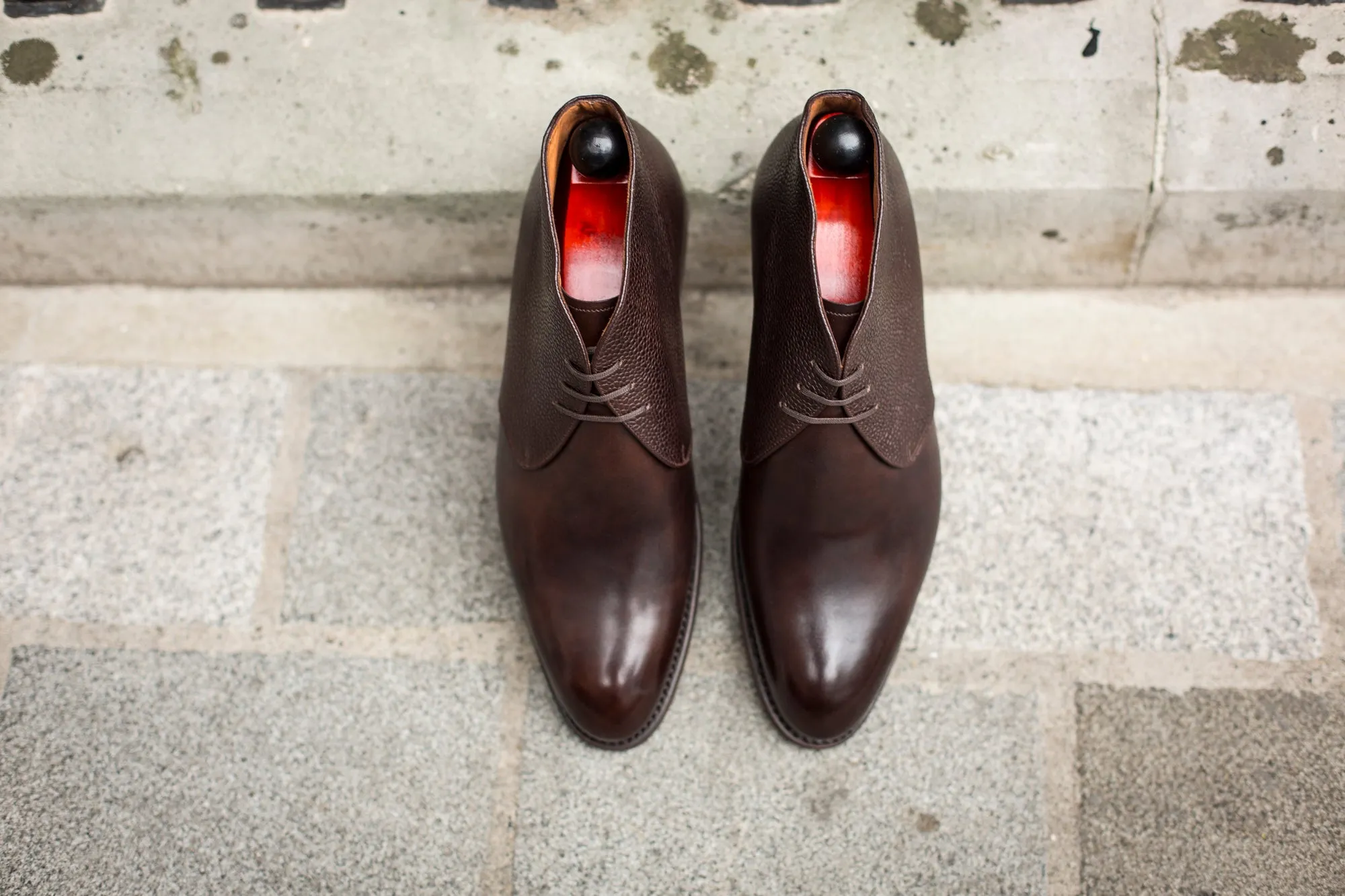 Ballard - MTO - Dark Brown Museum Calf / Dark Brown Scotch Grain - NGT Last - Country Rubber Sole