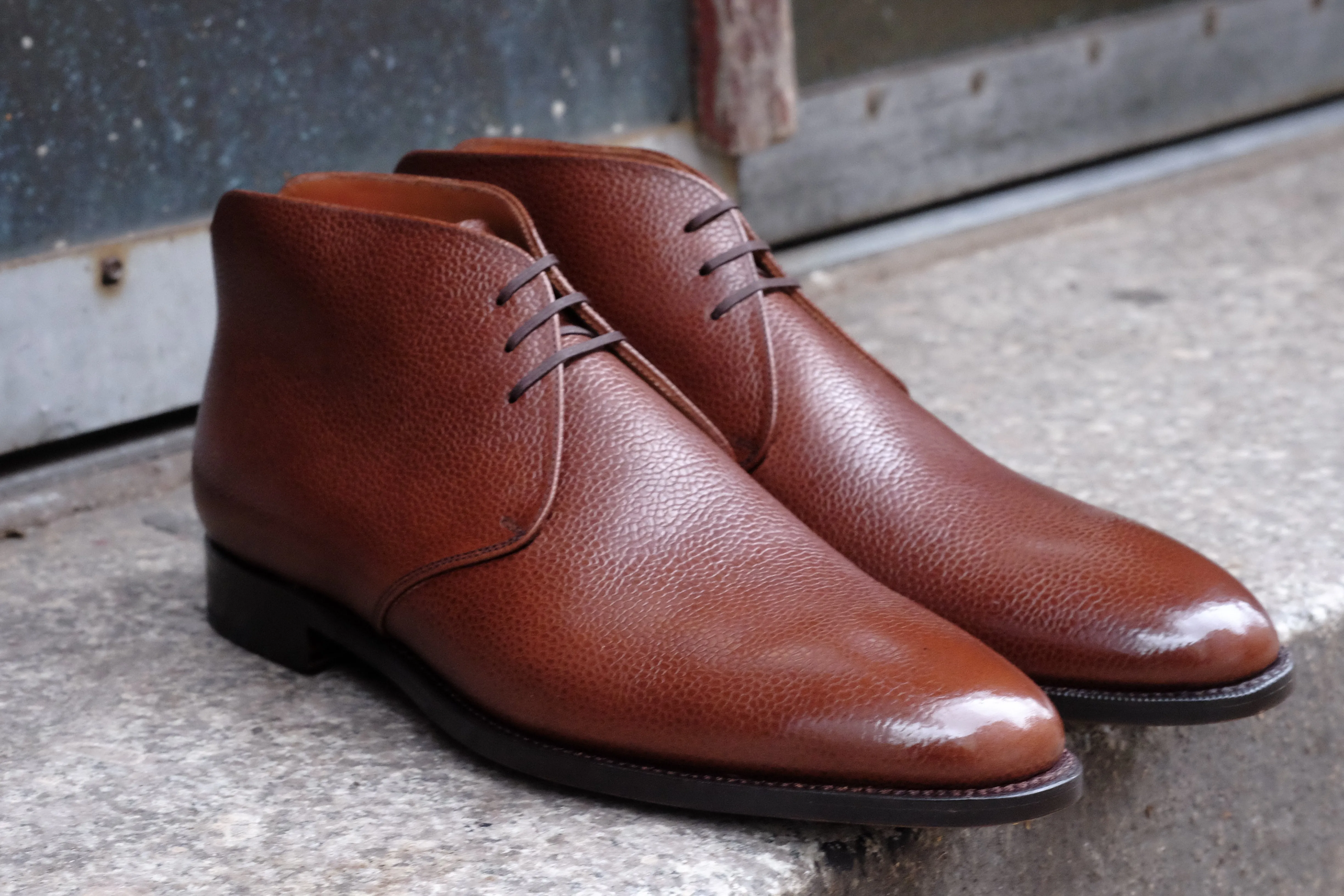 Ballard - MTO - Mid-Brown Soft Grain - TMG Last - Single Leather Sole