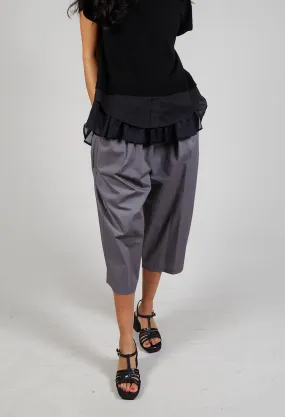 Balloon Leg Trousers in Grey Purple