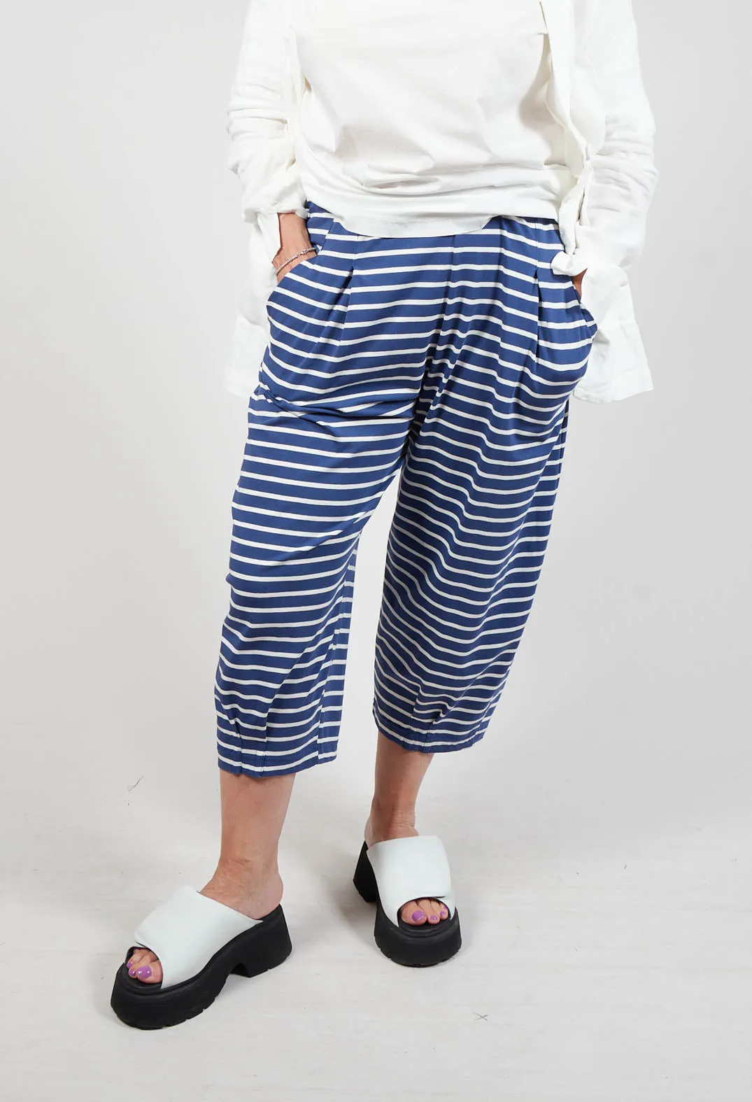 Bianco Jr Trousers in Officina Stripe