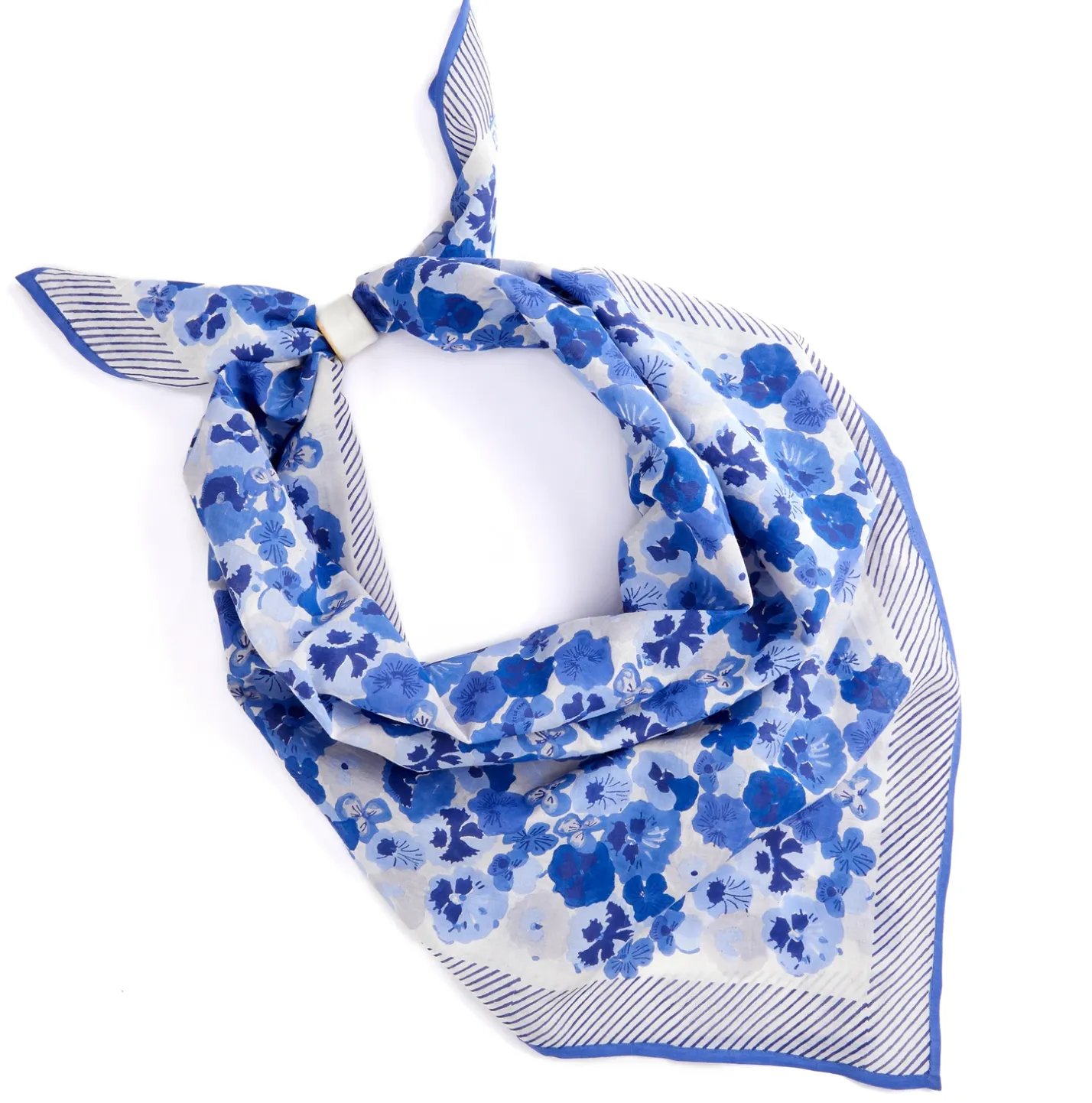 Block Shop: Pansies | Lapis Bandana