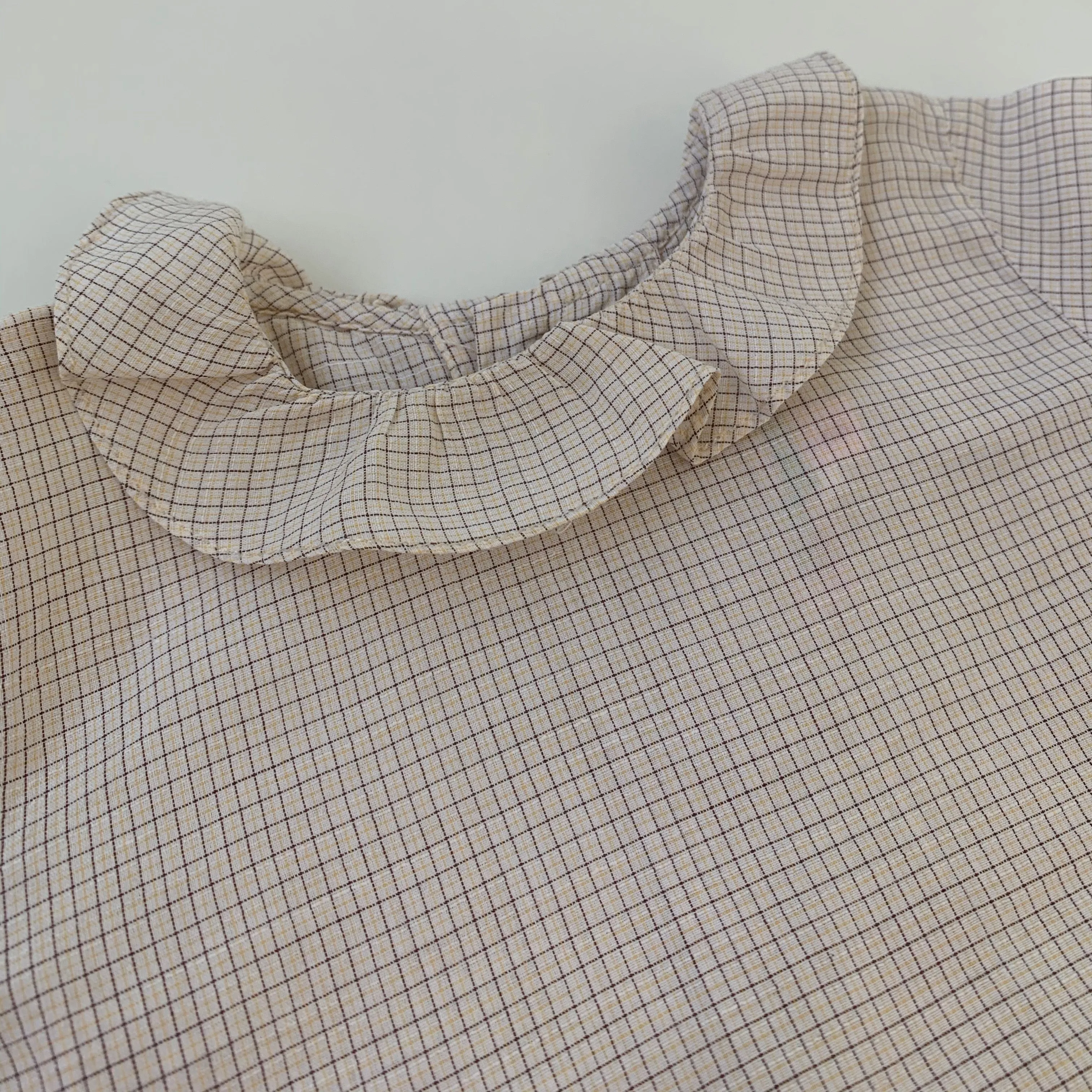 Bonpoint Pale Pink Check Blouse: 6 Months