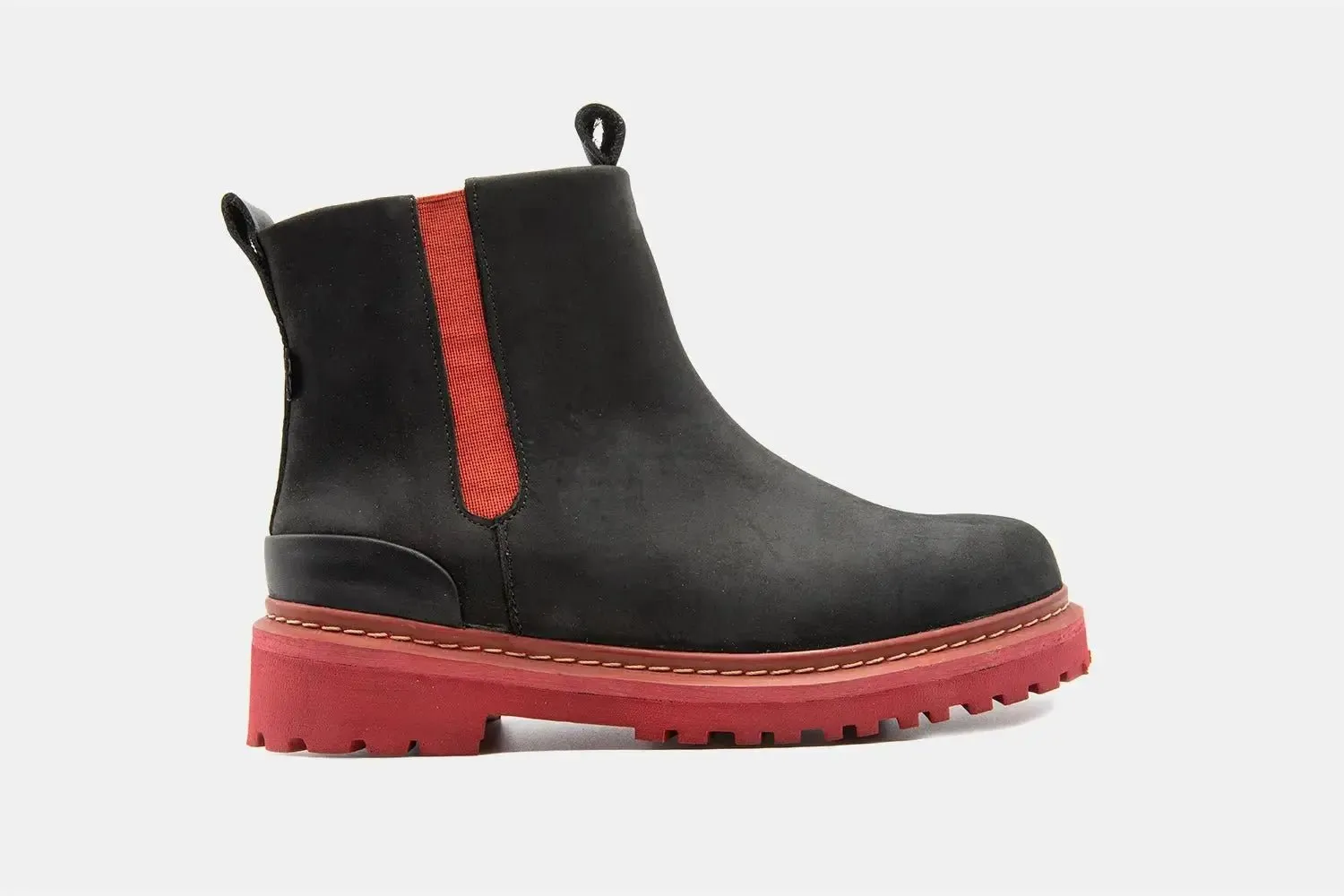 Bota Chelsea - Boa Black/Red