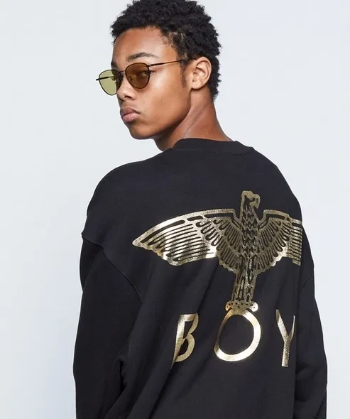 BOY LONDON  |Crew Neck Pullovers Unisex Street Style Long Sleeves