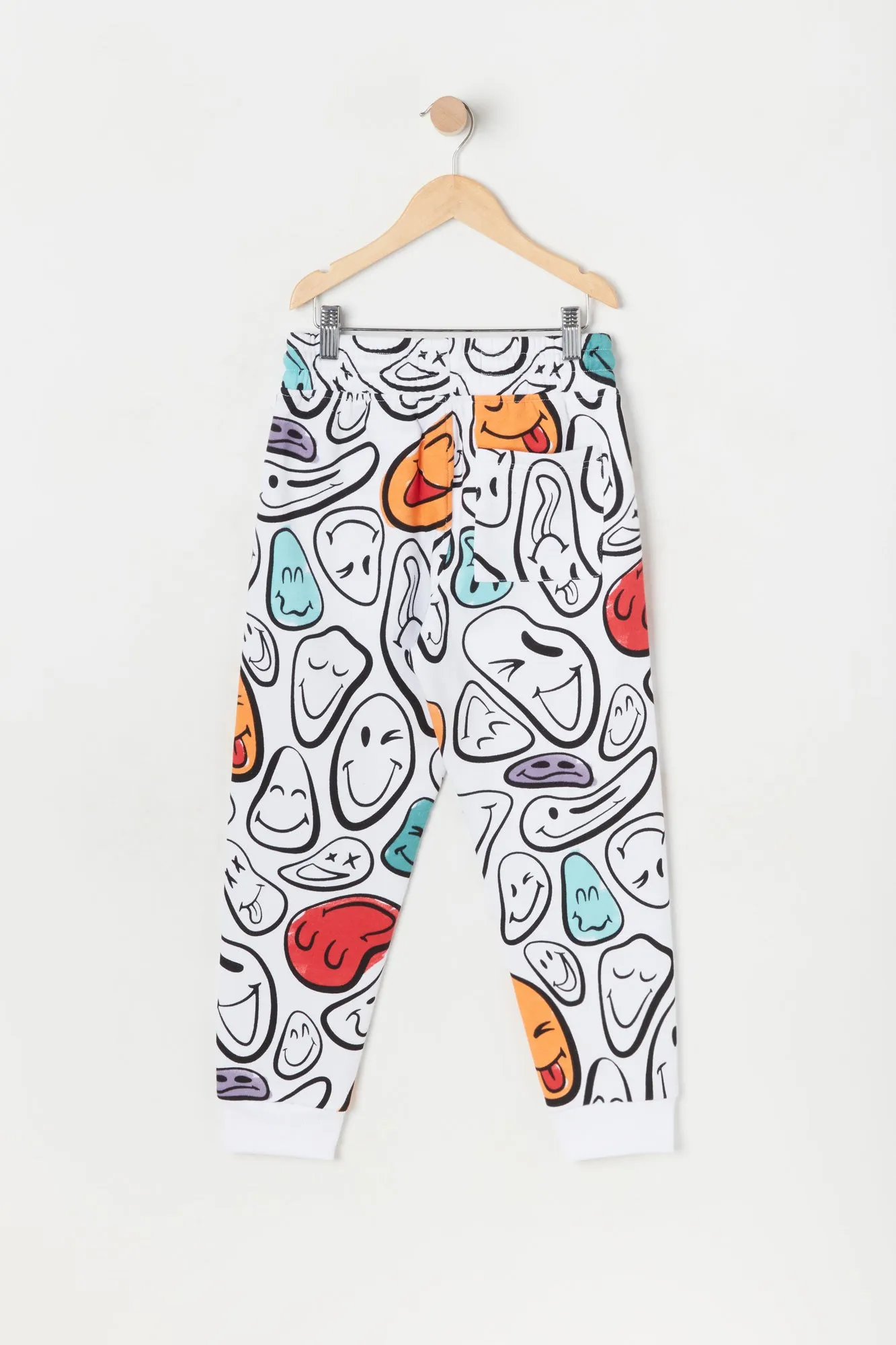 Boys Smiley Graphic Fleece Jogger