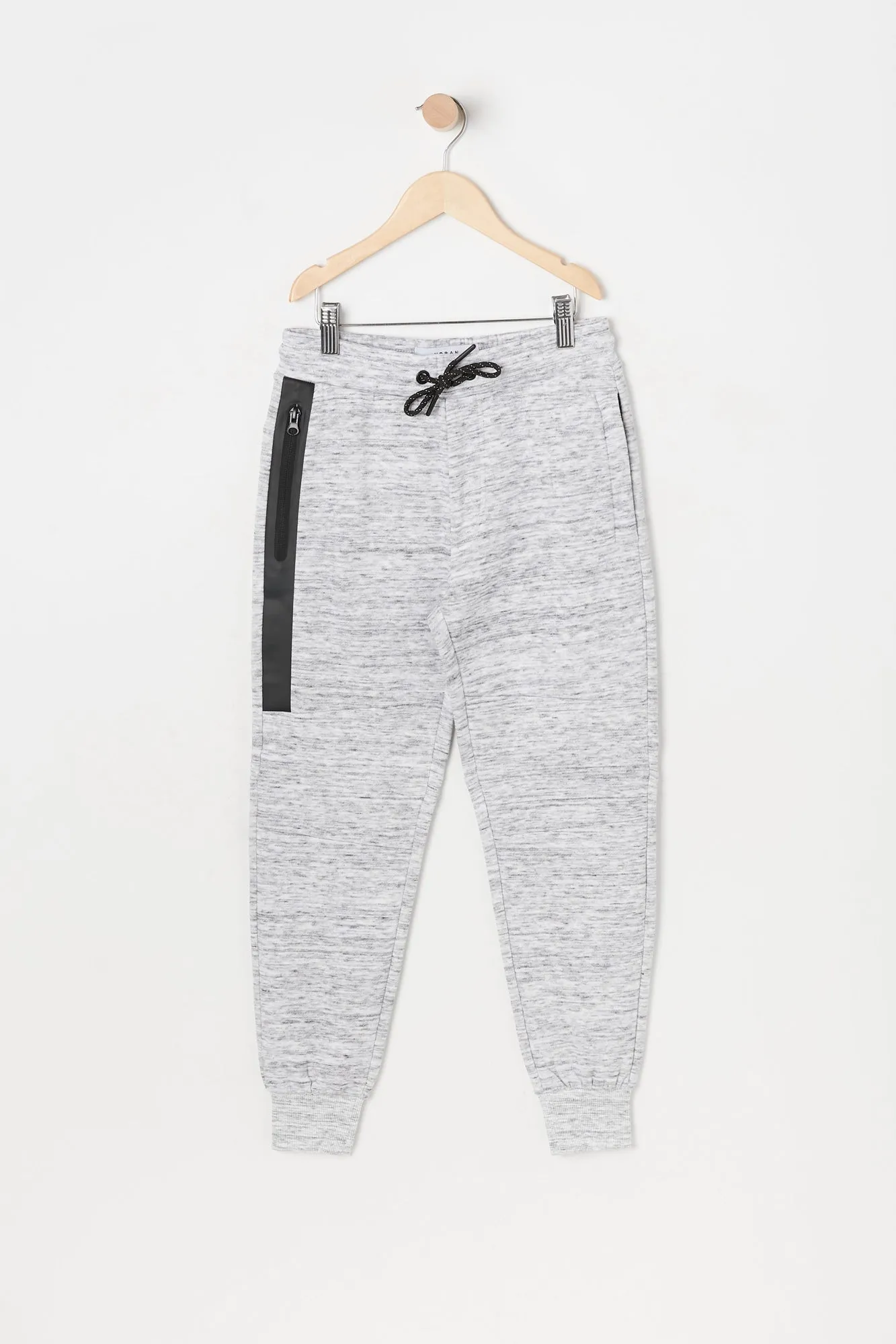 Boys Space Dye Rubber Zip Pocket Fleece Jogger