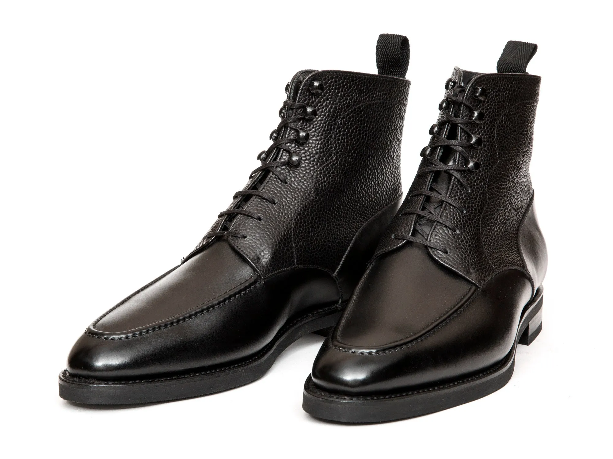 Bremerton - MTO - Black Calf / Black Scotch Grain - TMG Last - Double City Rubber Sole