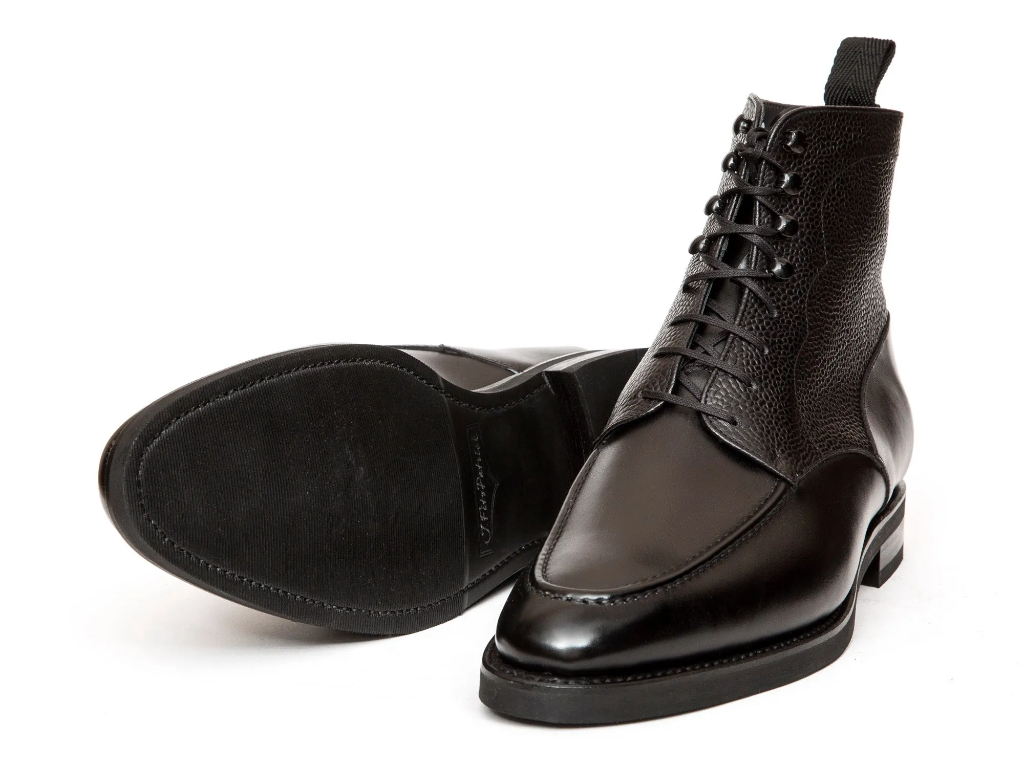 Bremerton - MTO - Black Calf / Black Scotch Grain - TMG Last - Double City Rubber Sole