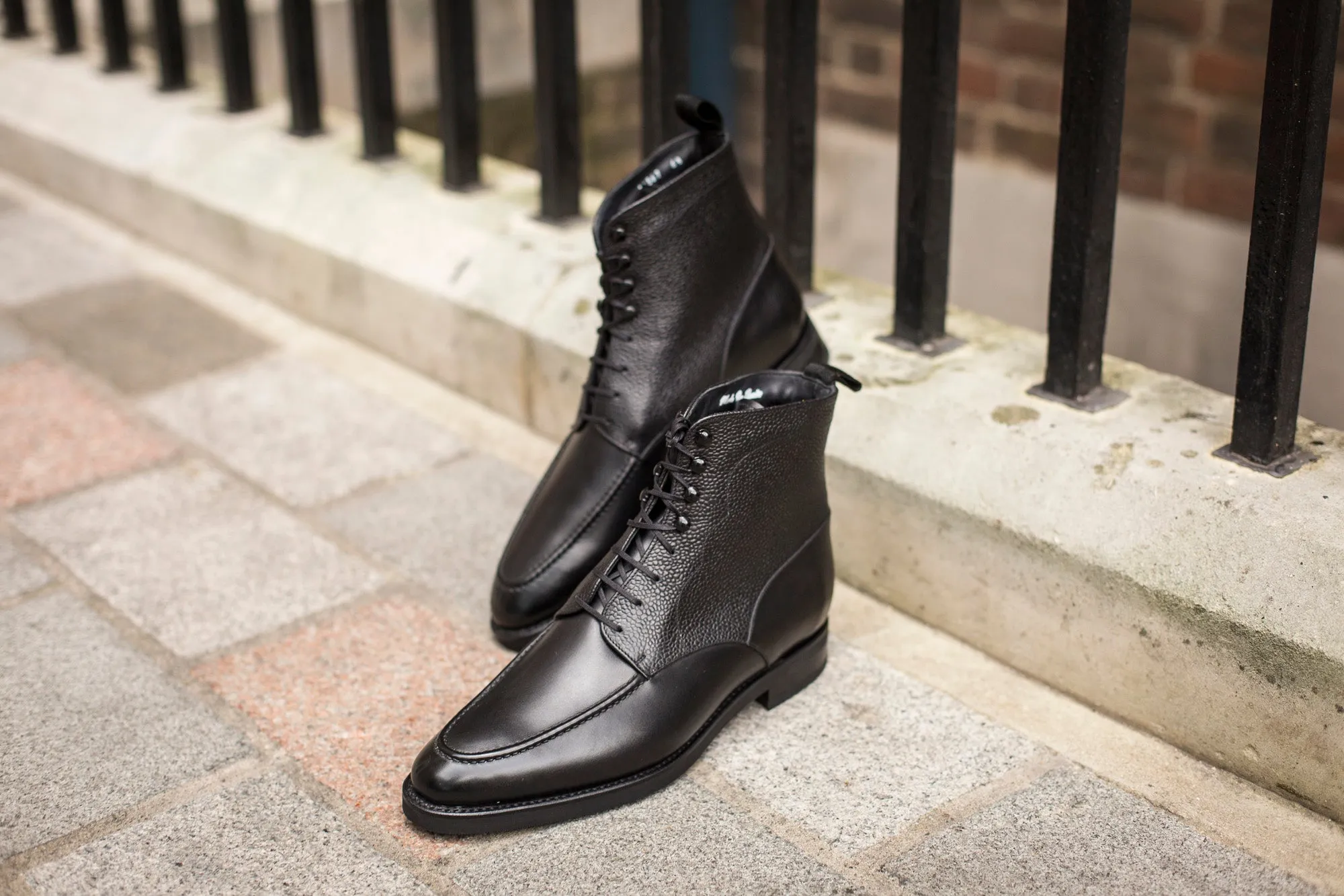 Bremerton - MTO - Black Calf / Black Scotch Grain - TMG Last - Double City Rubber Sole