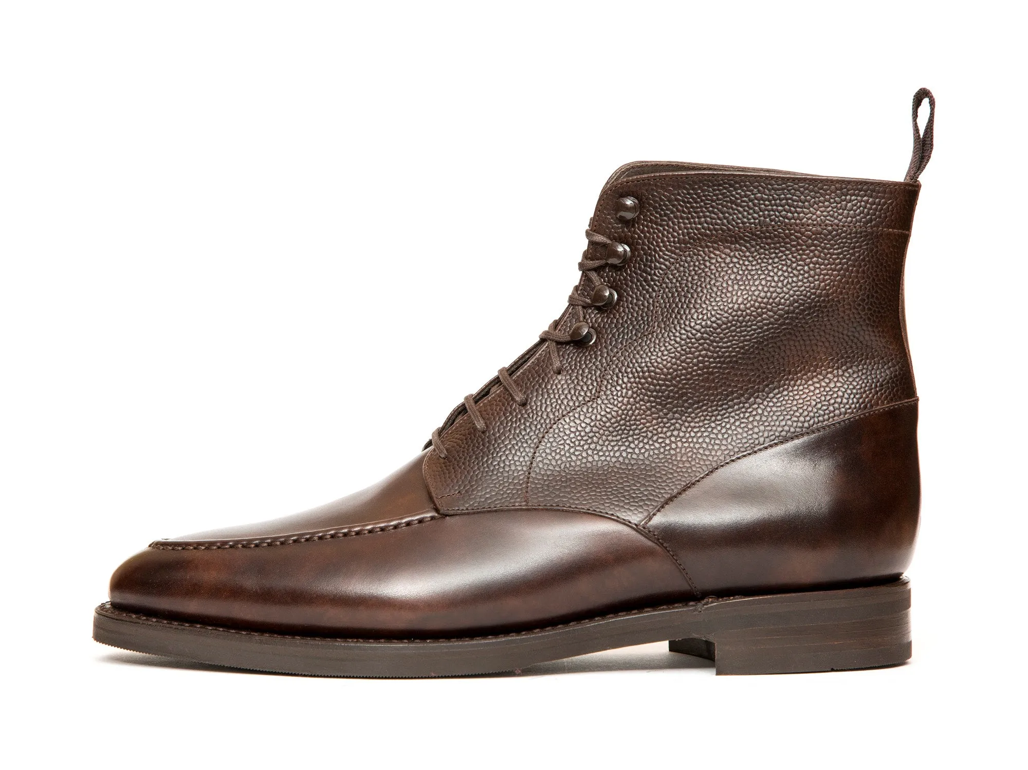 Bremerton - MTO - Dark Brown Museum Calf / Dark Brown Scotch Grain - TMG Last - Double City Rubber Sole