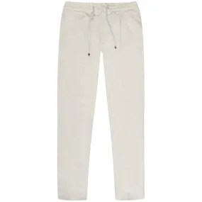 BRUNELLO CUCINELLI Drawstring Cotton Trousers White