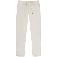 BRUNELLO CUCINELLI Drawstring Cotton Trousers White