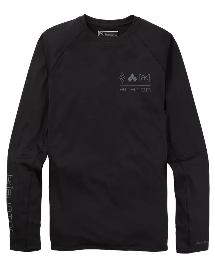 Burton Men's [ak] Helium Power Grid Base Layer Crewneck - True Black