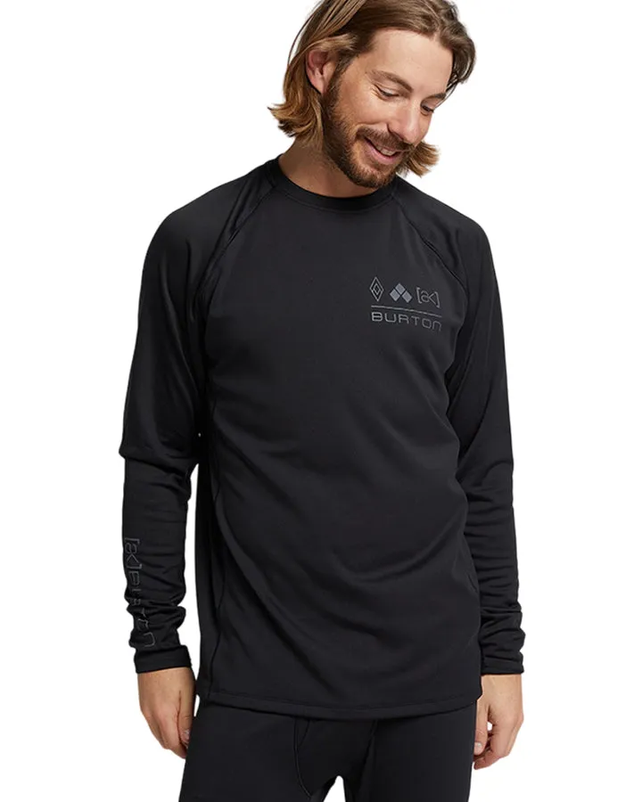 Burton Men's [ak] Helium Power Grid Base Layer Crewneck - True Black