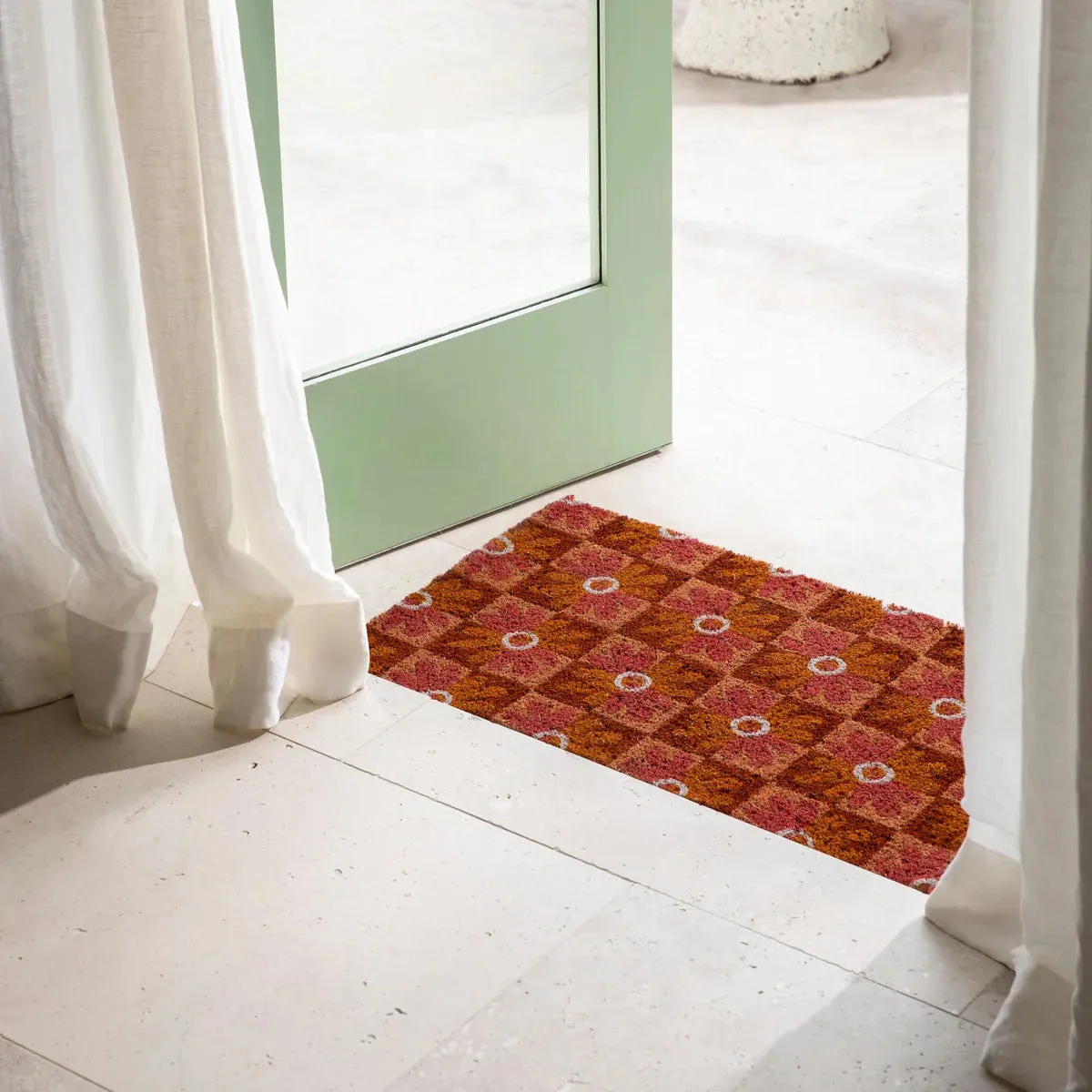 Chamomile Pink Door Mat