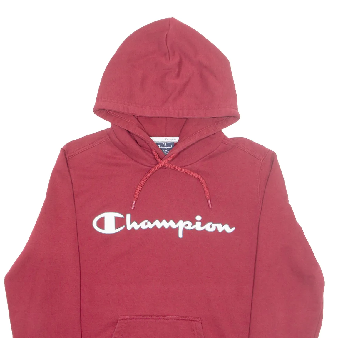 CHAMPION Mens Red Hoodie S