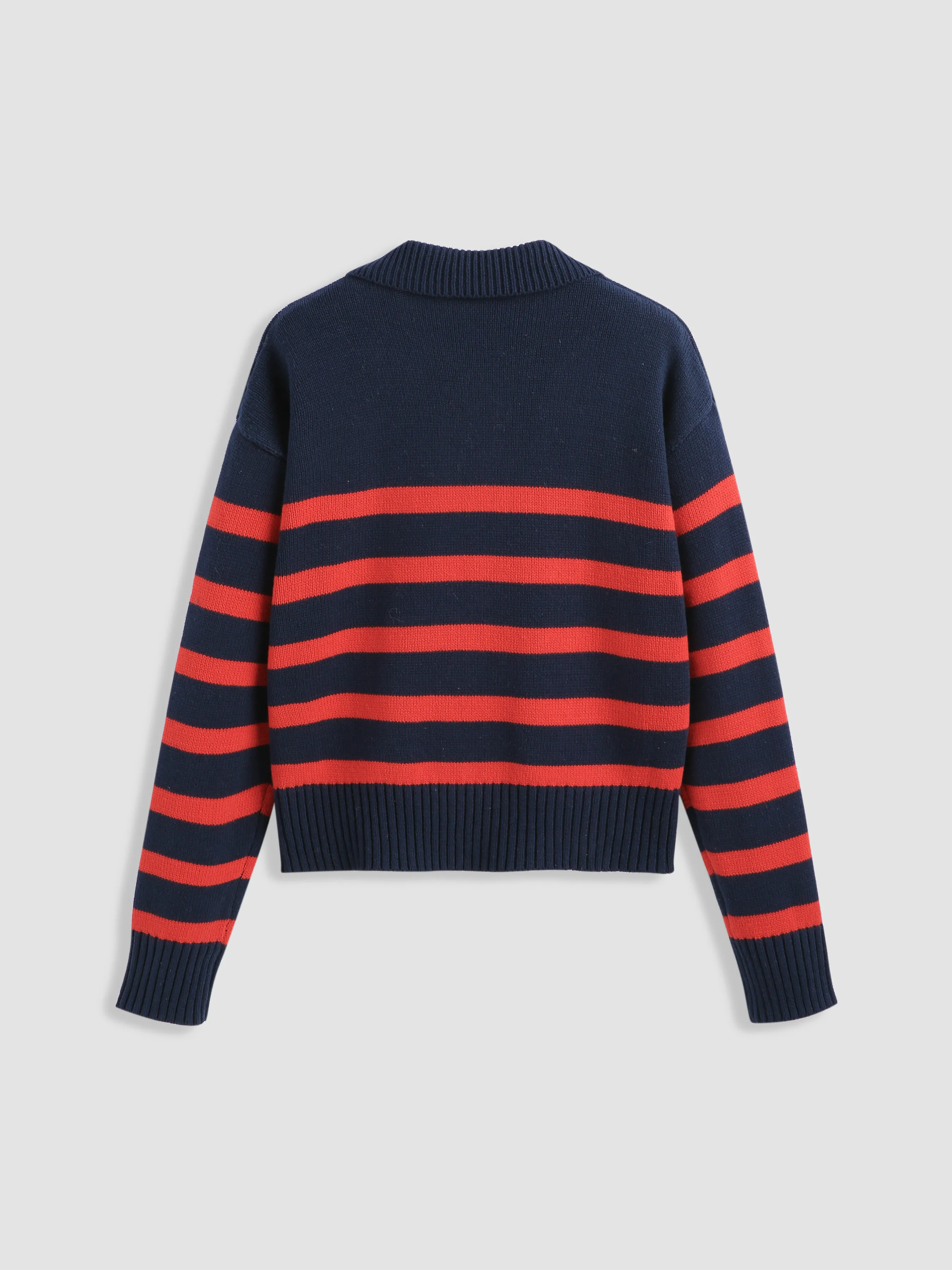 Cider  |Stripes Casual Style Long Sleeves Cotton Oversized