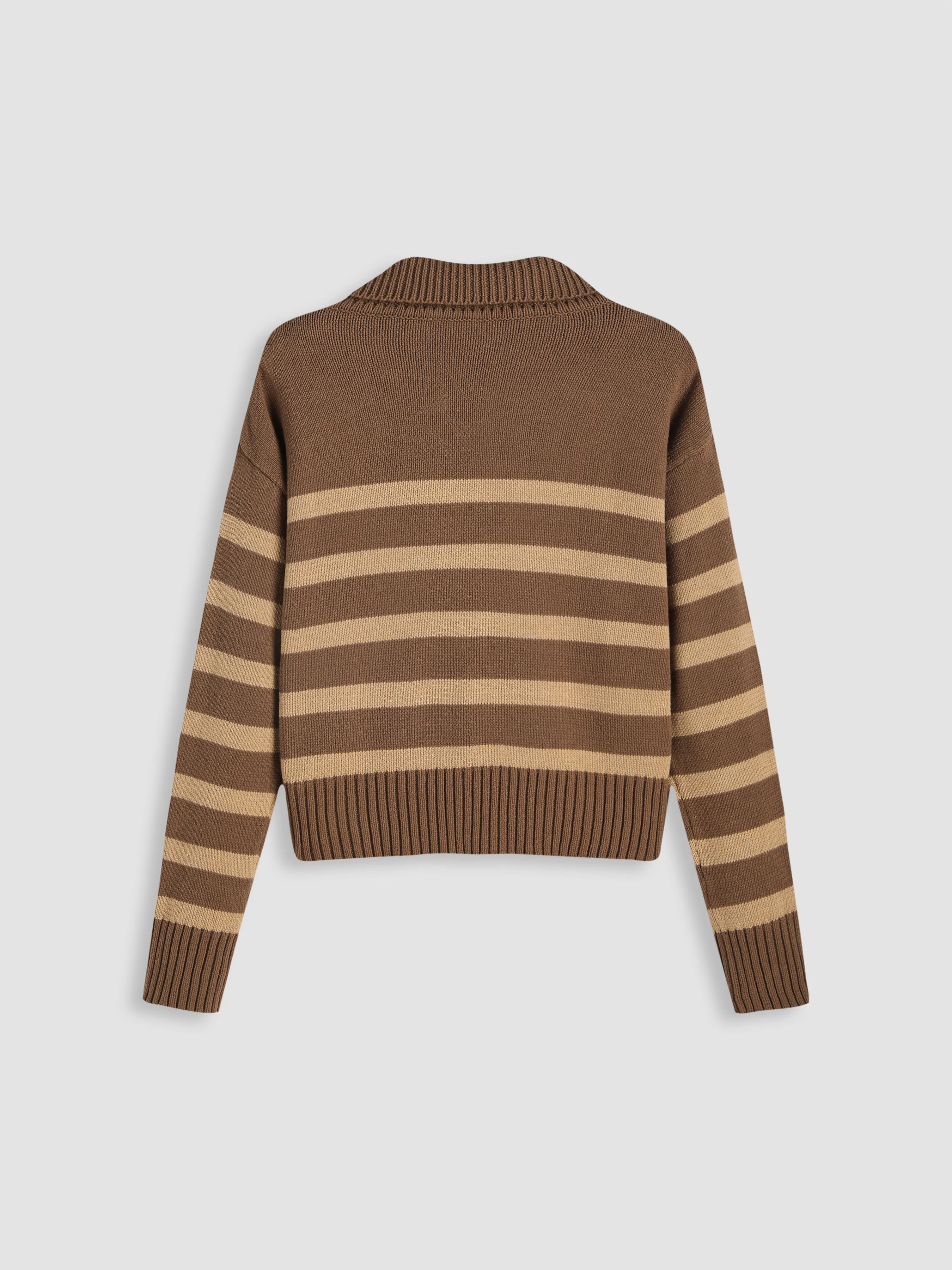 Cider  |Stripes Casual Style Long Sleeves Cotton Oversized