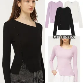 citybreeze  |Casual Style Street Style Long Sleeves Plain Elegant Style